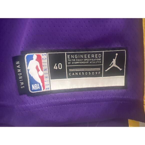 EUC - Jordan Brand LeBron James LA Lakers Player Jersey - Statement Edition - Picture 2 of 6